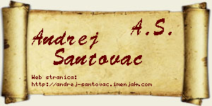 Andrej Santovac vizit kartica